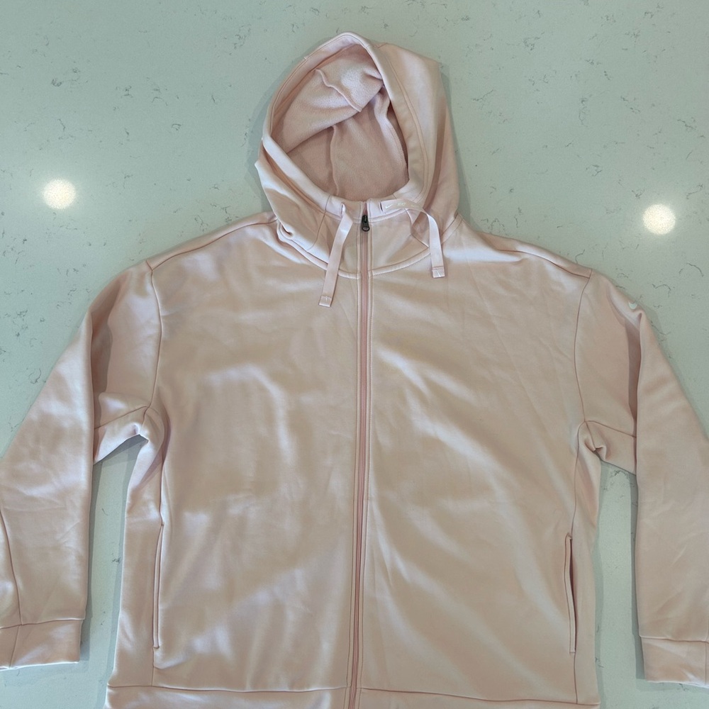Nike Light Pink Zip-Up Hoodie, Women’s L